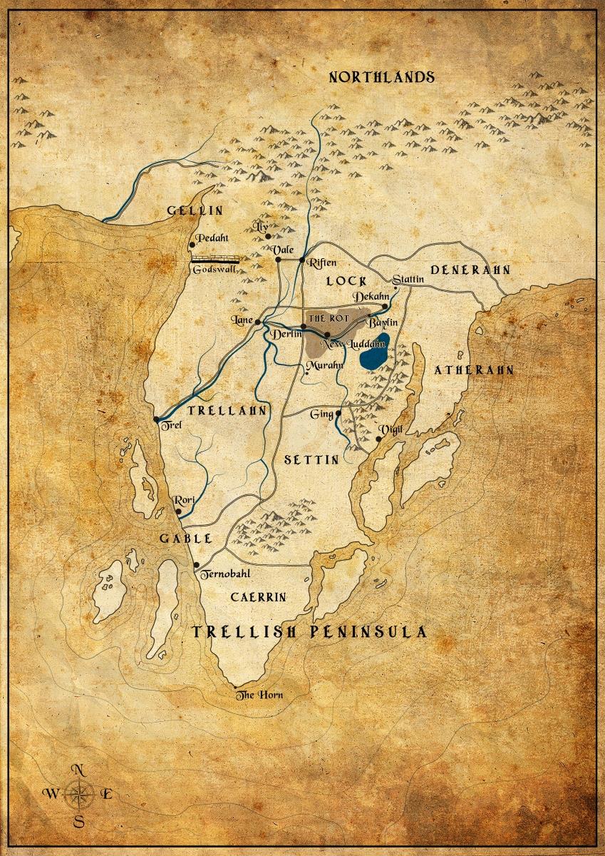 Epic Fantasy Map - Trellish Peninsula